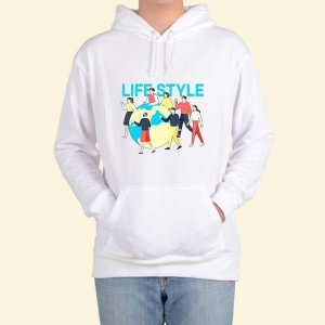 라이프스타일 헤비후드티 전색상 소확행 힐링 a6 그림 WFG4LLL_이미지