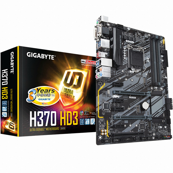 GIGABYTE H370 HD3 듀러블에디션 피씨디렉트_이미지