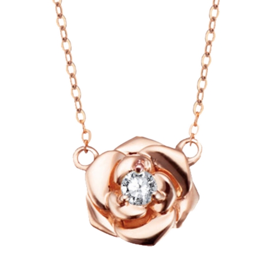 18K 어썸로즈 1부 다이아 목걸이