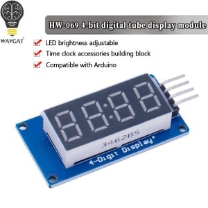TM1637 Arduino 7 세그먼트 용 4 비트 디지털 LED 디스플레이 모듈 0.36 인치 시계 빨간색 양극 튜브 직..