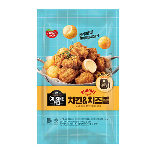 동원F&B 퀴진 인싸이드 치킨 앤 치즈볼 470g (1개)_이미지