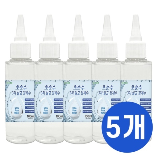크로바 초순수 3차 살균 정제수 100ml (5개)_이미지