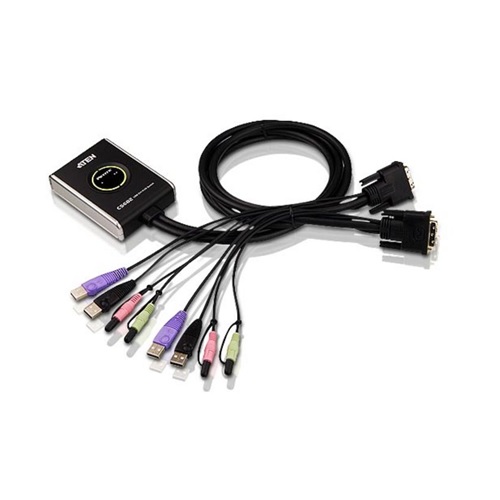 ATEN 2��Ʈ USB 2.0 DVI KVM ����ġ (CS682)