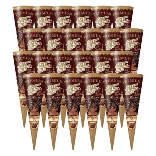 롯데제과 프리미엄 월드콘 초코브라우니 160ml (24개)_이미지