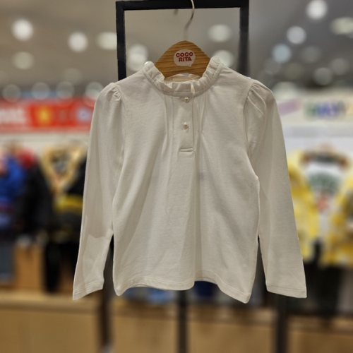 코코리따 키즈 아동티셔츠 러플 핀턱 티블라우스 CEBL241E1 94 IVORY 130_이미지