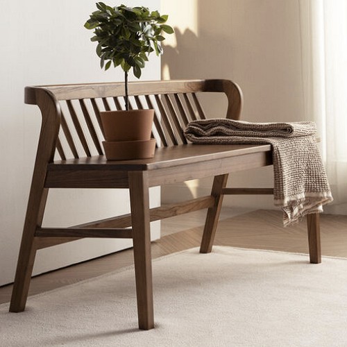 에보니아 미스틱 참죽나무 벤치의자 3인용