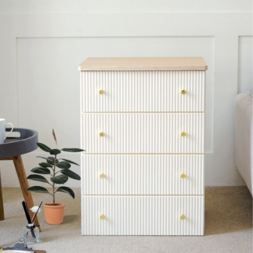 카밀라 템바보드 서랍장 4단 화이트