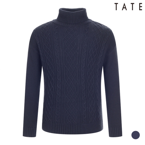 테이트 남성꽈배기포인트목폴라니트_KABW0MSP030