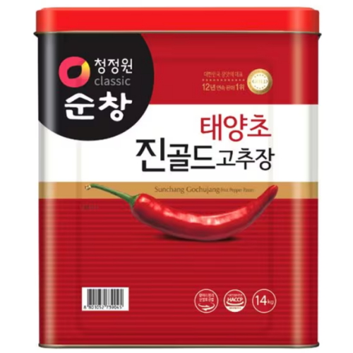청정원 순창 태양초 진골드 고추장 14kg이미지입니다. 누르면 해당 게시물로 새창이동합니다.