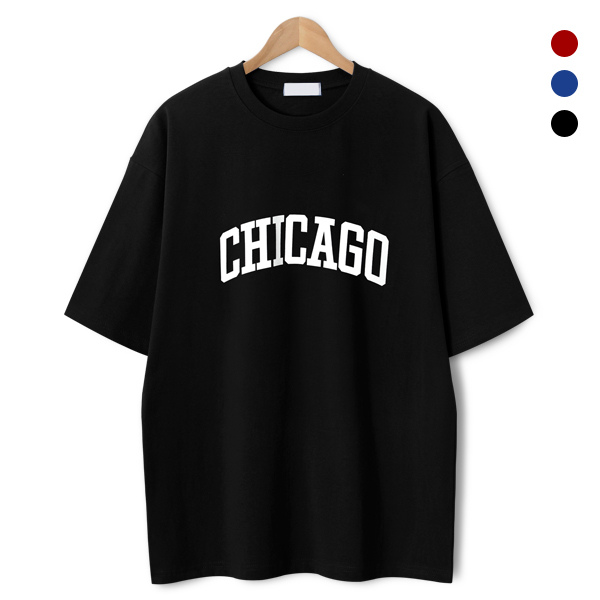 D-LAND MNC 시카고레터링 박스 반팔티 MDBT544BD