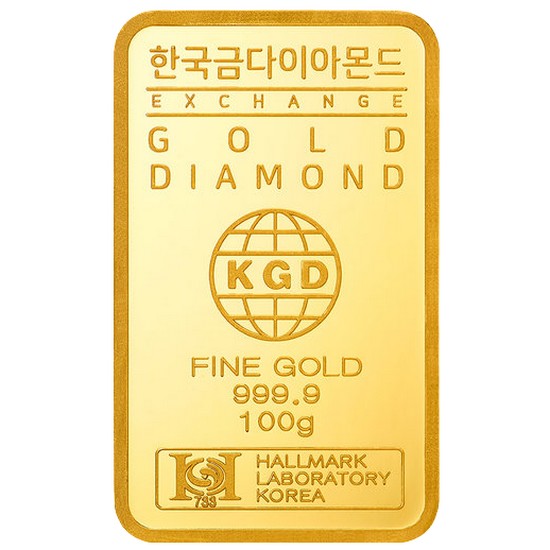 한국금다이아몬드 골드바 100g_이미지