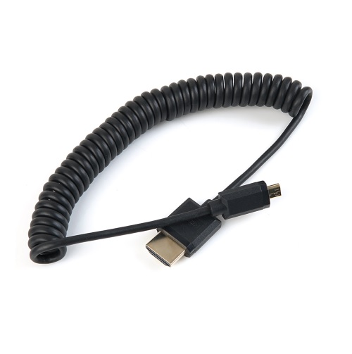 라이트컴 COMS HDMI to Micro HDMI 초슬림 스프링 케이블 (IF705, 0.4m)_이미지