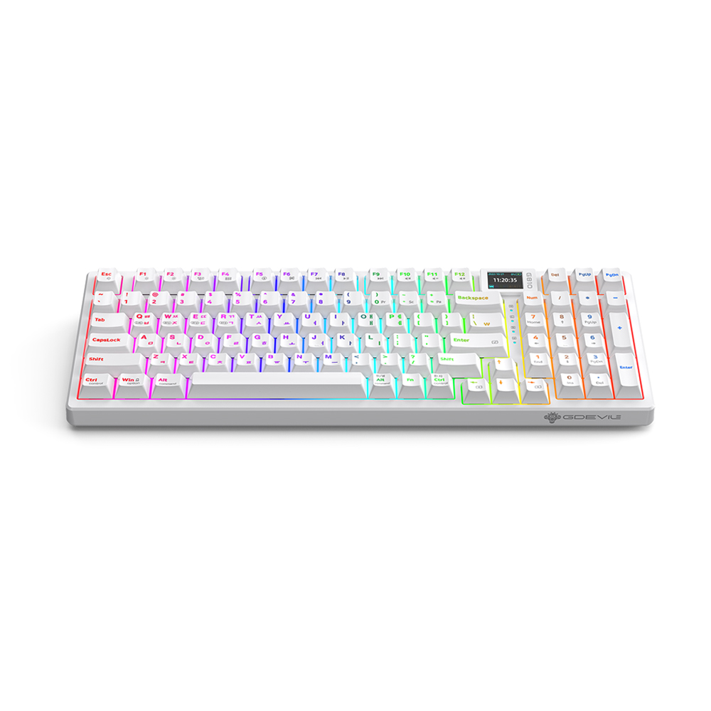GDEVIL G810 JAVELIN 유무선 기계식 화이트 (갈축)_이미지