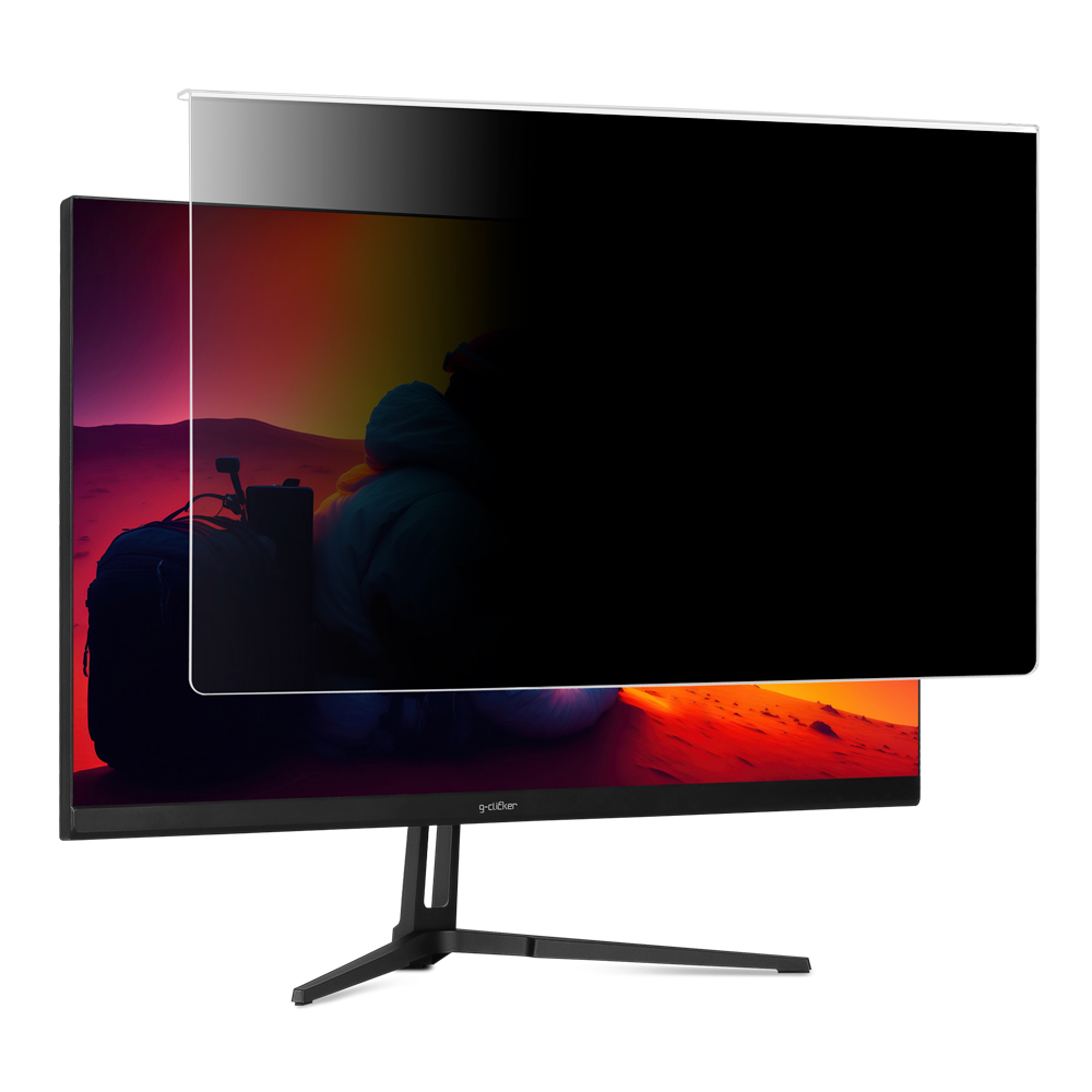 지클릭커 휴 쉴드 KOR 정보보안 거치식 모니터 보안기 (24인치)_이미지