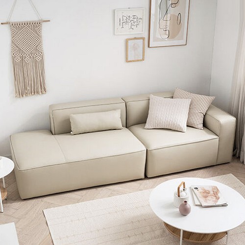 오하임아이엔티 아이데뉴 모데라토 메리디안 천연가죽 소파 3.5인용