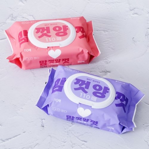 코디 맘껏양껏 물티슈 캡형 110매 (1팩)_이미지