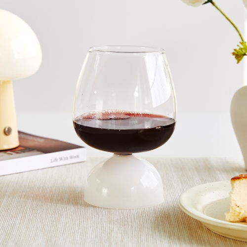 파티룸 돔스템 내열유리 고블렛 화이트돔 480ml