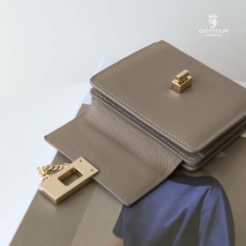 옴니아 여성 소가죽 크롤 반지갑 카드지갑 크롤 반지갑 실버