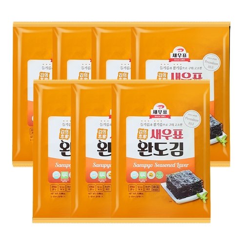 완도물산 새우표 완도 오리지널 전장김 25g (7개)_이미지