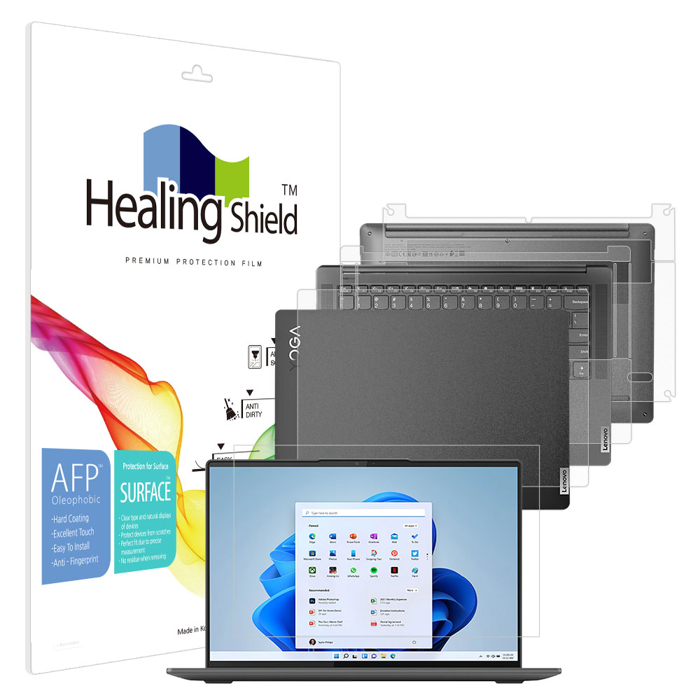 폰트리 힐링쉴드 레노버 요가 Slim7 ProX 14ARH7 올레포빅 고광택 (액정보호필름 + 외부보호필름 3종 세트)