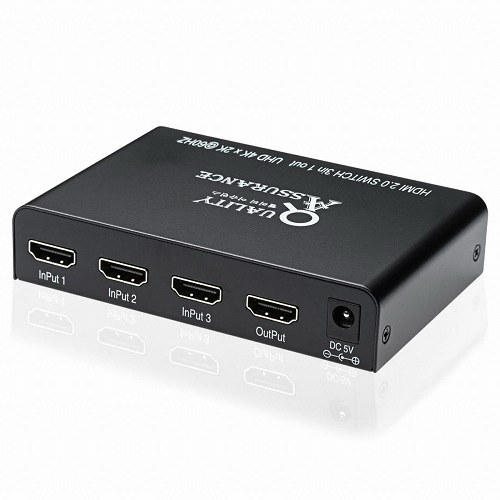 퀄리티어슈어런스코리아 3:1 HDMI 2.0 60HZ 셀렉터 (Q4K60SL)_이미지