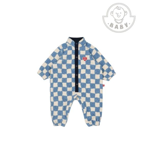 벨리타앤보이즈 BB5WBS2LB 베이비체커보드울오버플리스 긴팔점프수트_이미지