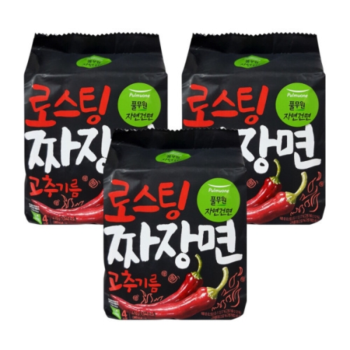 풀무원 로스팅 짜장면 고추기름 102.5g (12개)