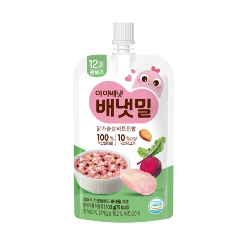 아이배냇 배냇밀 완료기 닭가슴살비트진밥 100g (30개)_이미지
