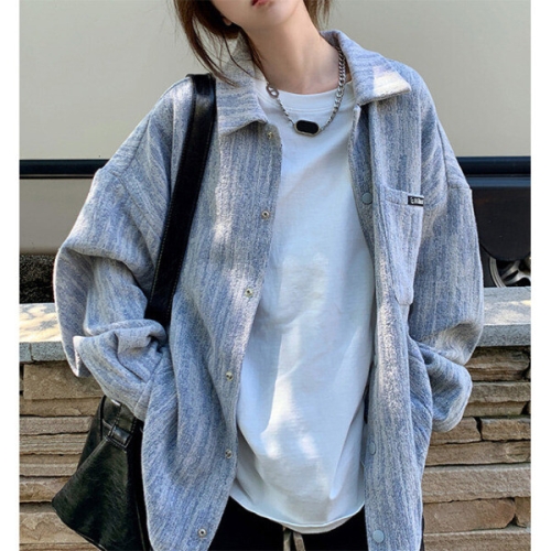 기타 패션시그널루즈핏 스냅버튼 셔츠 점퍼 8B1217_이미지