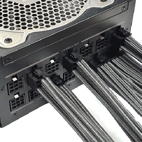 SuperFlower LEADEX V MOD CPU(4+4)핀 케이블 (메탈블랙, 0.75m)_이미지
