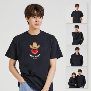  키밍 wild west 남자 커플 반팔티 W67E0D5