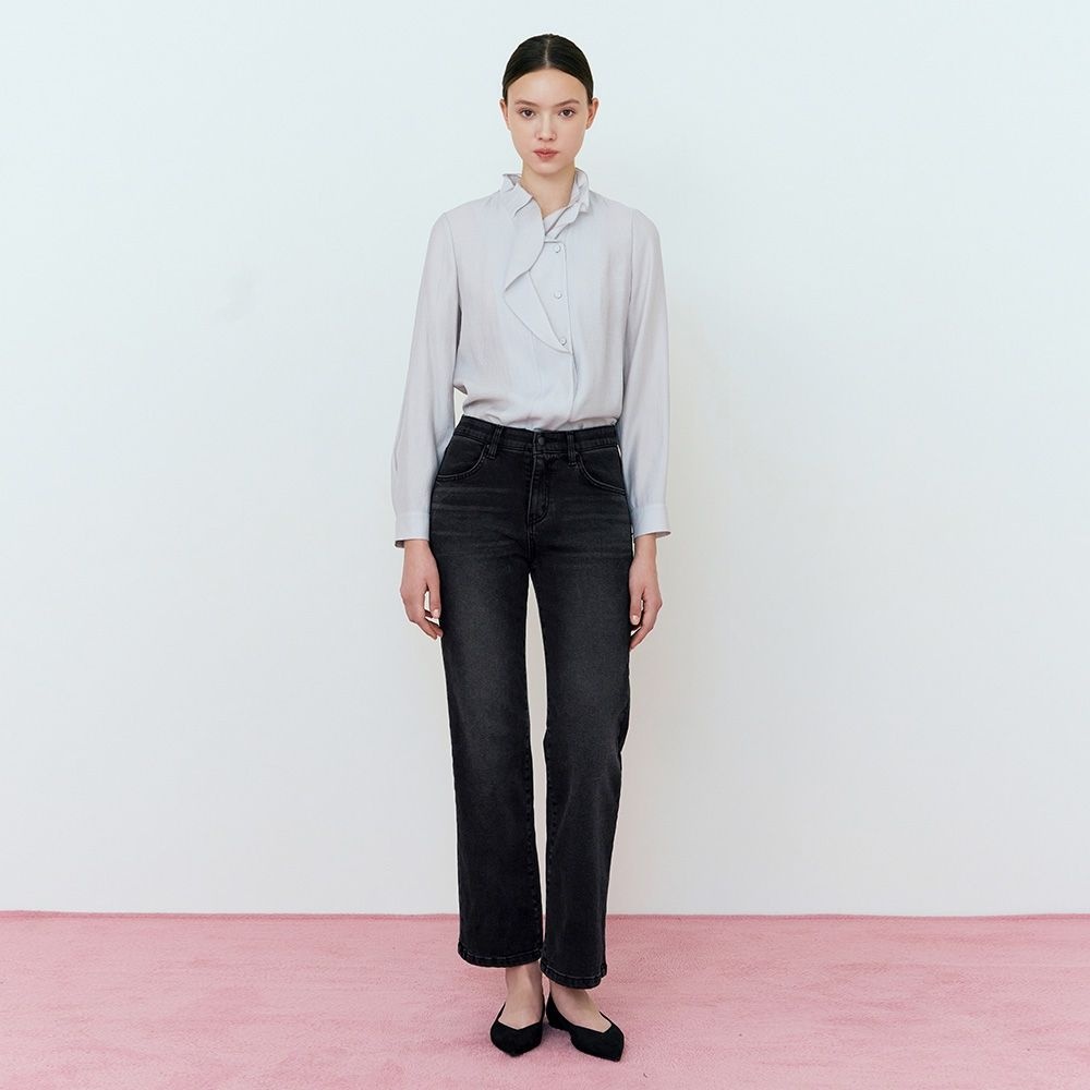  케이엘 바이린 기모 스트레이트 데님 팬츠 KWDPPL3000