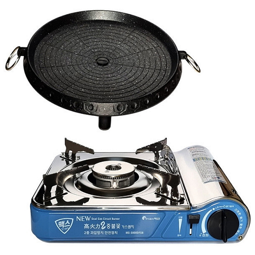 맥선 맥스 MS-3800DFSB 자동차단 안심 렌지 (본품+원형불판)_이미지