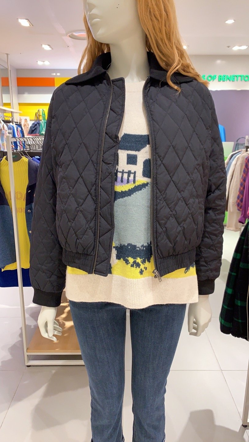 니트카라덕다운패딩 BAPDG2261