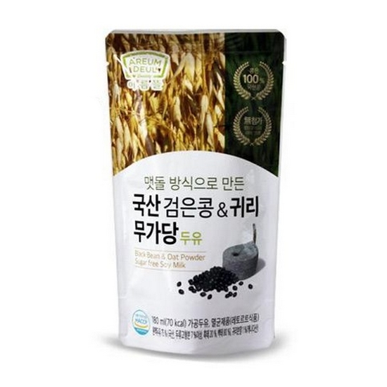 논산딸기랜드 아름뜰 국산 검은콩 귀리 무가당 두유 180ml_이미지
