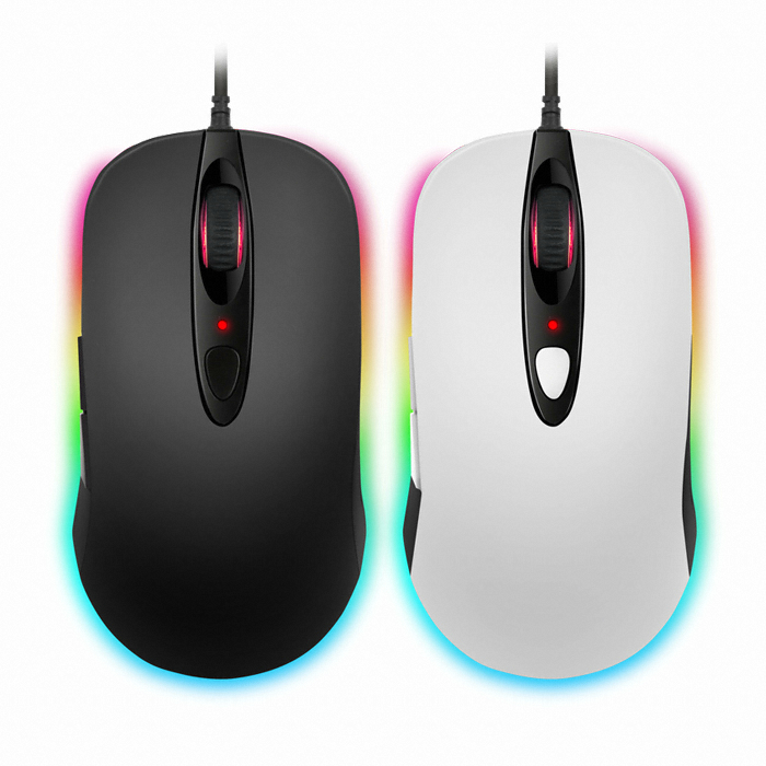 앱코 HACKER A530 3389 RGB 게이밍 마우스 (화이트)_이미지