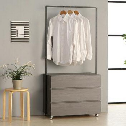 우아미가구 자니덴 행거 3단서랍형 (79cm)_이미지