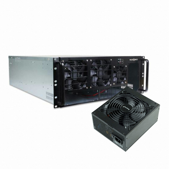 마이크로닉스 BTC-4061P 마이닝 케이스 (1250W 80+ Gold 파워 포함)_이미지