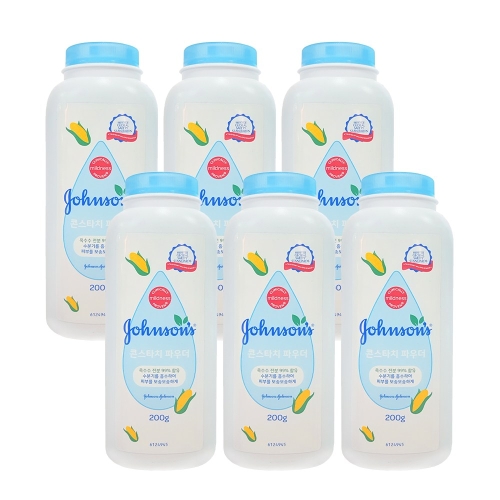 존슨앤존슨 존슨즈베이비 99% 퓨어 콘스타치 파우더 200g (6개)