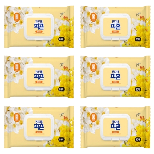피죤 건조기용 옐로미모사 80매 (6개)_이미지