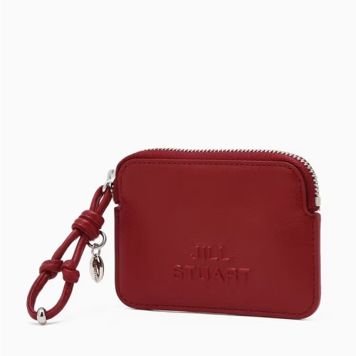 질스튜어트 NEW PAPER 뉴페이퍼 레드 소가죽 지퍼 카드지갑 JAWA6E512R2_이미지