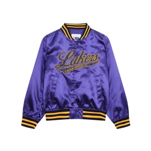 NBA GSW 레터링 새틴 바시티 점퍼_N251JP111P2_DJ