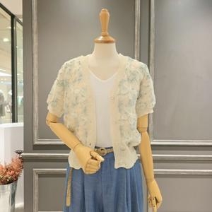 아니베에프 플라워 오브제 숏가디건 A55KCD400_이미지