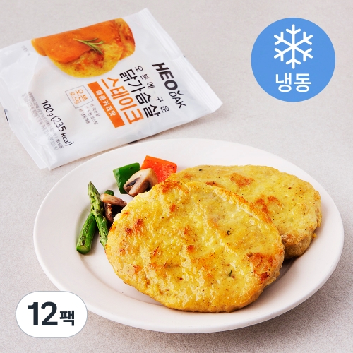 허닭 오븐에 구운 닭가슴살 스테이크 매콤커리맛 100g (12개)_이미지
