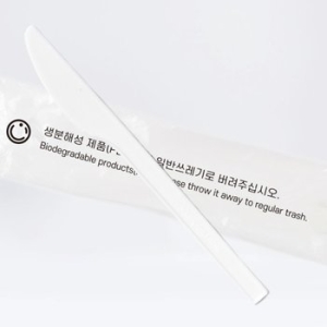 리그라운드 PLA 백색 일회용 나이프 (100개)_이미지