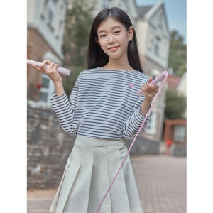 탑텐키즈 여아 보트넥 스트라이프티MKD3TS2001