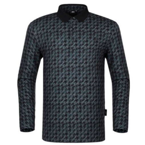 JDX골프 전판 하운드투스 패턴 티셔츠 X2TLV3448BK_이미지