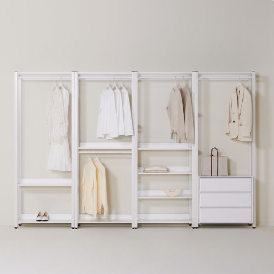 온월가구 아이언 서랍선반형 드레스룸 세트 3200