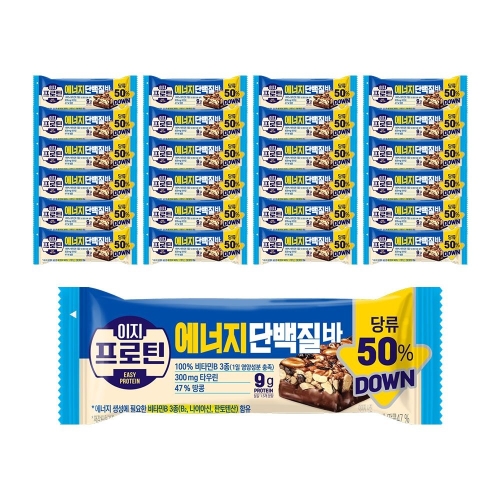 롯데제과 이지프로틴 에너지 단백질바 40g (24개)