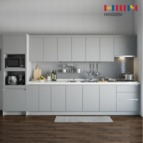 한샘 밀란100 플랫그레이 ㄱ자 키큰장형 (~5.3m)